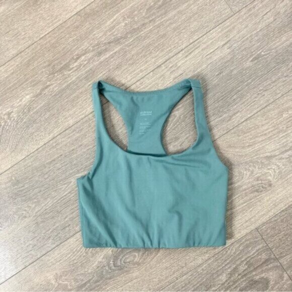Girlfriend collective Paloma Sports Bra Sage green Racerback Full coverage - Picture 2 of 15